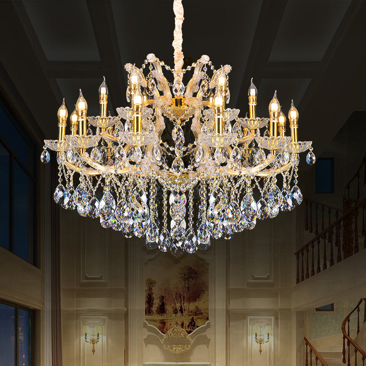 YUHUAQI BRAND Gold color Crystal Chandelier Maria Theresa light HQ-9178