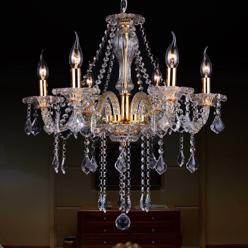 YUHUAQI BRAND European Golden Crysatal Pendant Chandelier Lamp Home Lighting HQ-8019