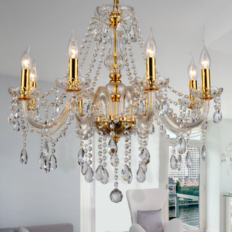 YUHUAQI BRAND Luxury High Quality Ceiling Chandeliers Crystal Pendant Lamps for Wedding Decoration HQ-8047